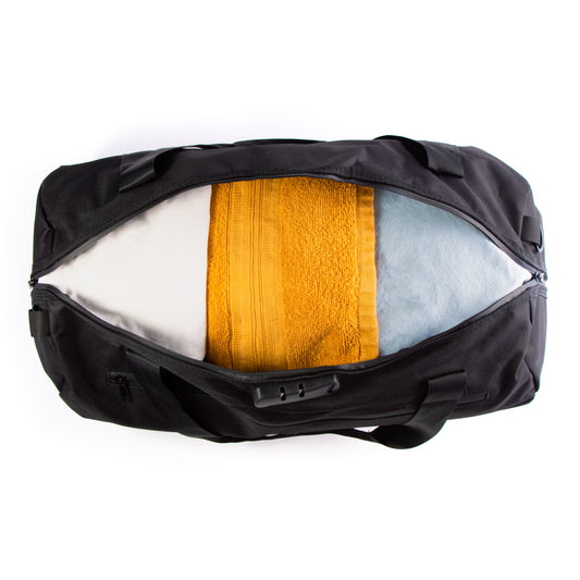 CALI Duffle Smell Proof Duffle Bag Holdall - Odour Proof Gym Sports Bag (Black)