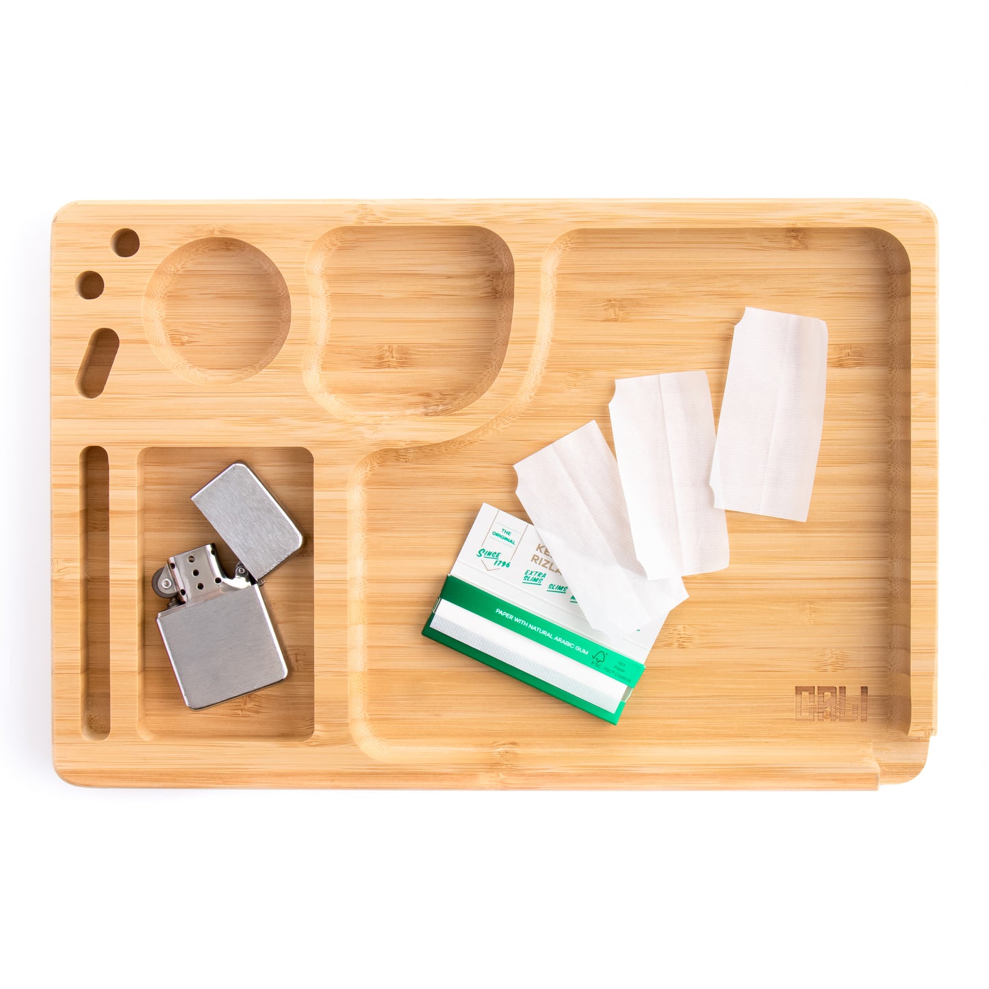 CALI Rolling Tray Premium Wood - Large 20cm x 30cm