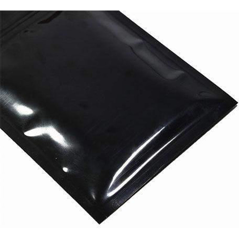 fresherpack.co.uk Fresherpack Black Mylar Foil Zip Lock Bags - 12cm x 20cm - 5 inch x 8 inch