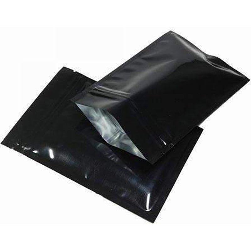 fresherpack.co.uk Fresherpack Black Mylar Foil Zip Lock Bags - 12cm x 20cm - 5 inch x 8 inch