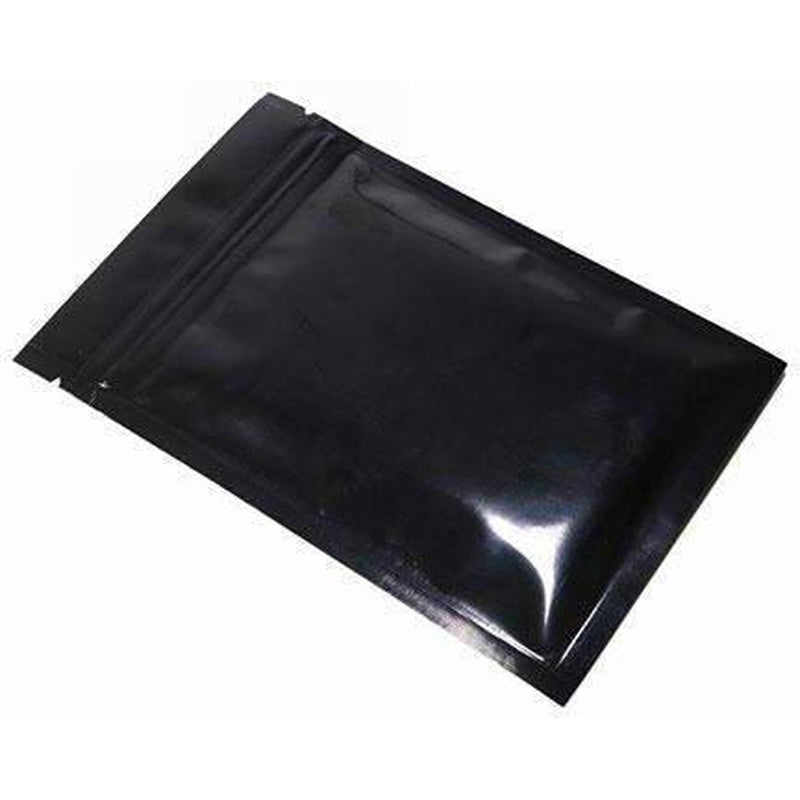 fresherpack.co.uk Fresherpack Black Mylar Foil Zip Lock Bags - 7.5cm x 10cm - 3 inch x 4 inch