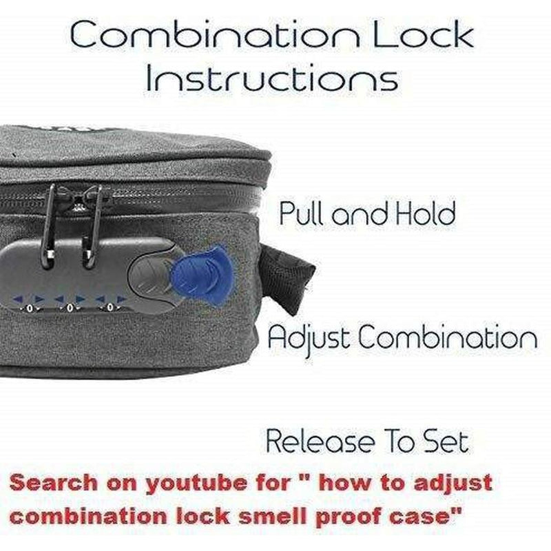 fresherpack.co.uk CALI Stash Bag Discreet Lockable Storage Smell Proof Case (Black)