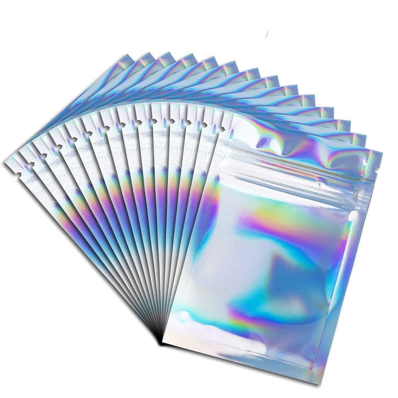 Holographic zip bags sale