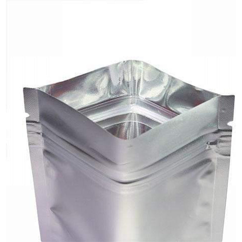 fresherpack.co.uk Fresherpack Silver Mylar Foil Zip Lock Bags - 12cm x 20cm - 5 inch x 8 inch