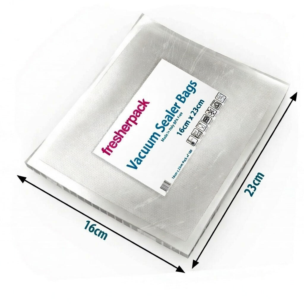 Fresherpack Vacuum Sealer Bags (100 Pack) – Premium Italian Made, Food Grade & BPA-Free