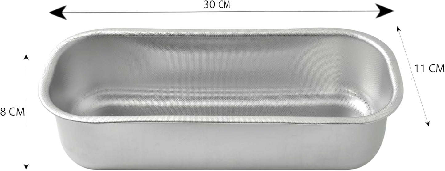 SteelPan Deep Rectangular Loaf Tin - Stainless Steel Plum Cake Tin (Non-Stick Honeycomb) Made in Italy