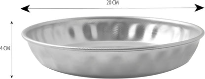 SteelPan Stainless Steel Pie Tin / Tart Mold / Flan Dish - Uncoated PTFE Free, Honeycomb Release, Made in Italy