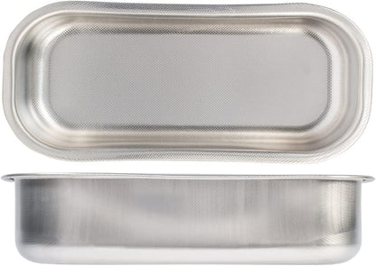 SteelPan Deep Rectangular Loaf Tin - Stainless Steel Plum Cake Tin (Non-Stick Honeycomb) Made in Italy