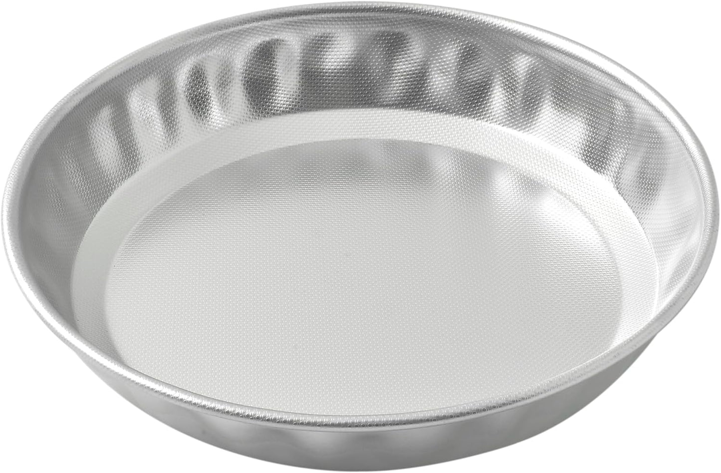 SteelPan Stainless Steel Pie Tin / Tart Mold / Flan Dish - Uncoated PTFE Free, Honeycomb Release, Made in Italy