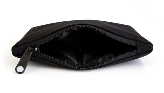 CALI Smell Proof Zip Bag, Zipper Closure, 16cm x 12cm (Black)