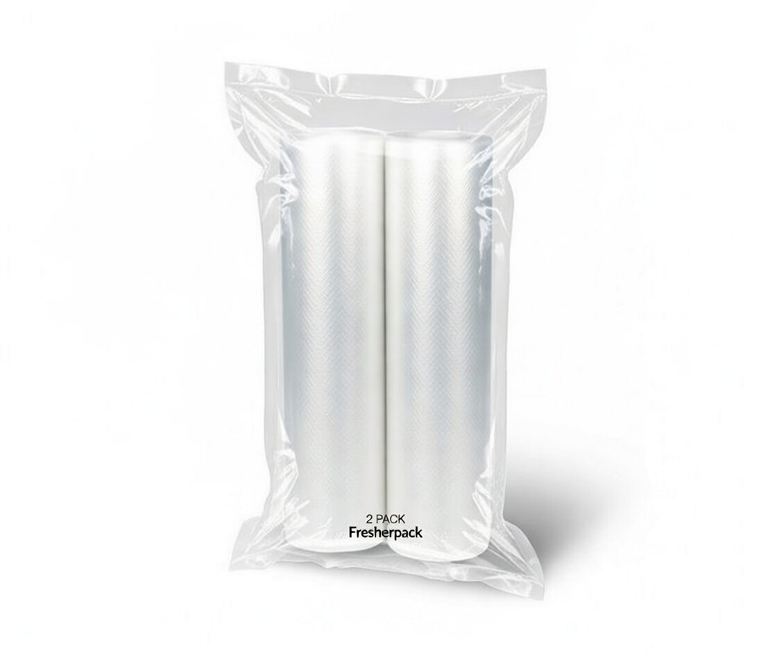 Fresherpack 28cm x 6m Embossed Vacuum Sealer Rolls - Made in Italy (Pack of 2)