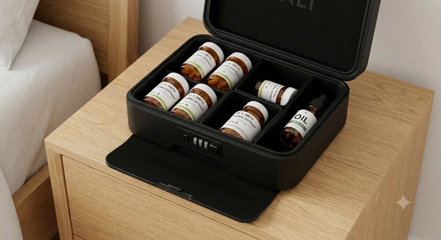 CALI Large Smell Proof Lock Stash Case