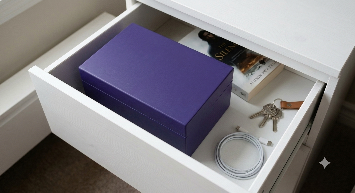 CALI Premium Large Bamboo Rolling Stash Box - Purple