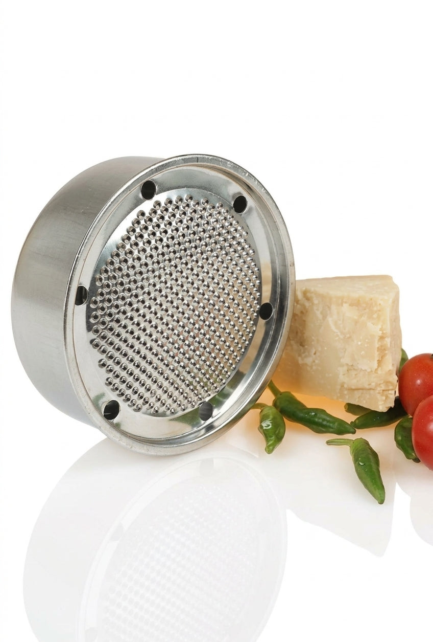 Steel Pan "Bari" Stainless Steel Rotary Cheese & Spice Grater (18 cm / 7") – Made in Italy