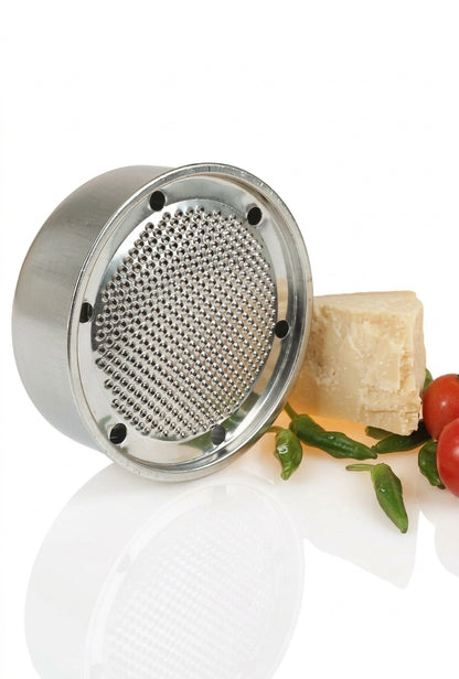 Steel Pan "Bari" Stainless Steel Rotary Cheese & Spice Grater (18 cm / 7") – Made in Italy