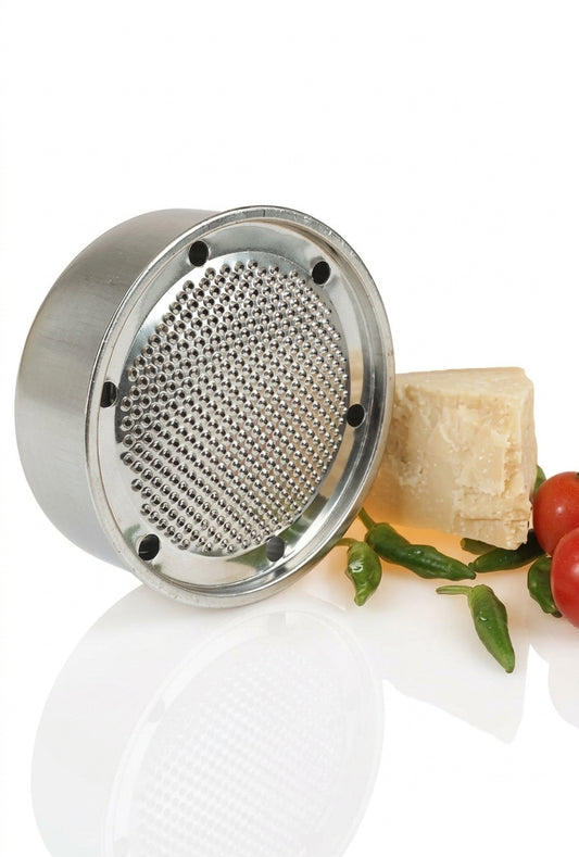 SteelPan "Bari" Stainless Steel Rotary Cheese & Spice Grater (18 cm / 7") – Made in Italy