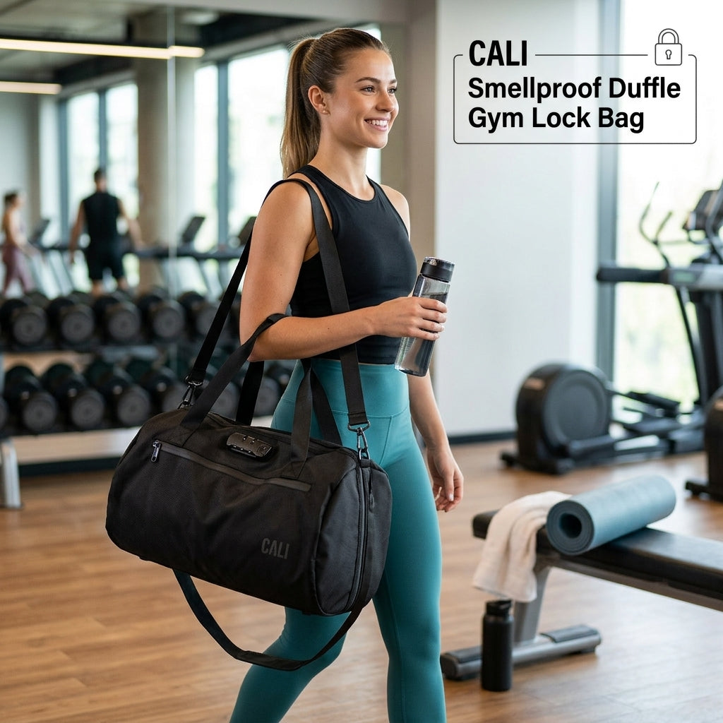CALI Smellproof Duffle Gym Lock Bag