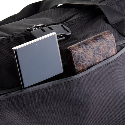 CALI Smellproof Duffle Bag, Large Travel Storage or Gym Bag, with lock, Activated Carbon Lined (Black)