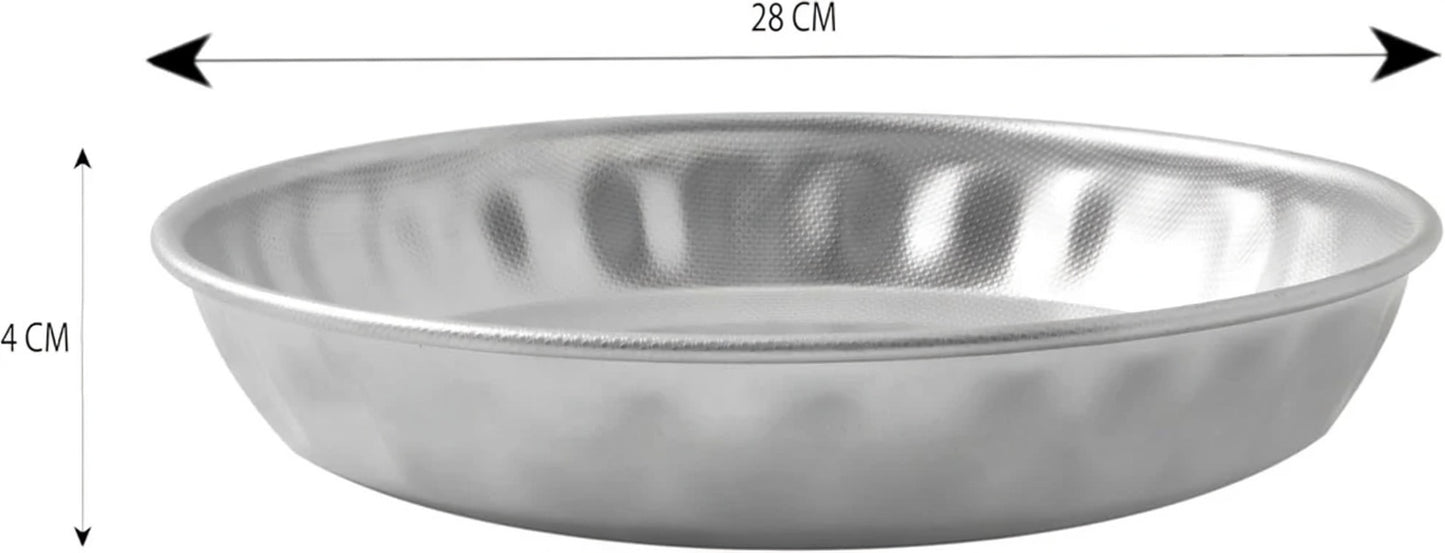 SteelPan Stainless Steel Pie Tin / Tart Mold / Flan Dish - Uncoated PTFE Free, Honeycomb Release, Made in Italy