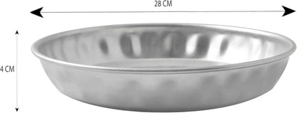 SteelPan Stainless Steel Pie Tin / Tart Mold / Flan Dish - Uncoated PTFE Free, Honeycomb Release, Made in Italy
