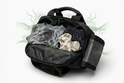 CALI Smellproof Grab Bag for Gym or Backpack insert, Carbon Lined (Black)