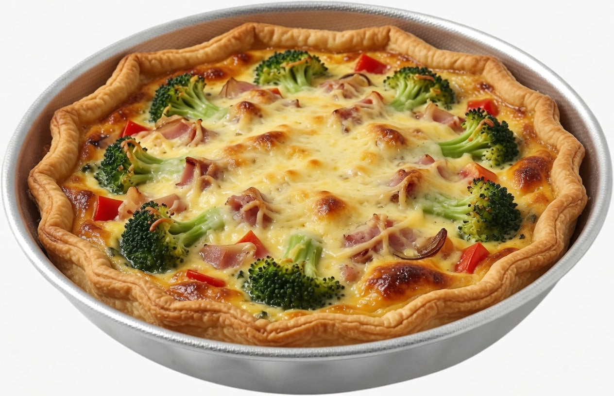 SteelPan Stainless Steel Pie Tin / Tart Mold / Flan Dish - Uncoated PTFE Free, Honeycomb Release, Made in Italy