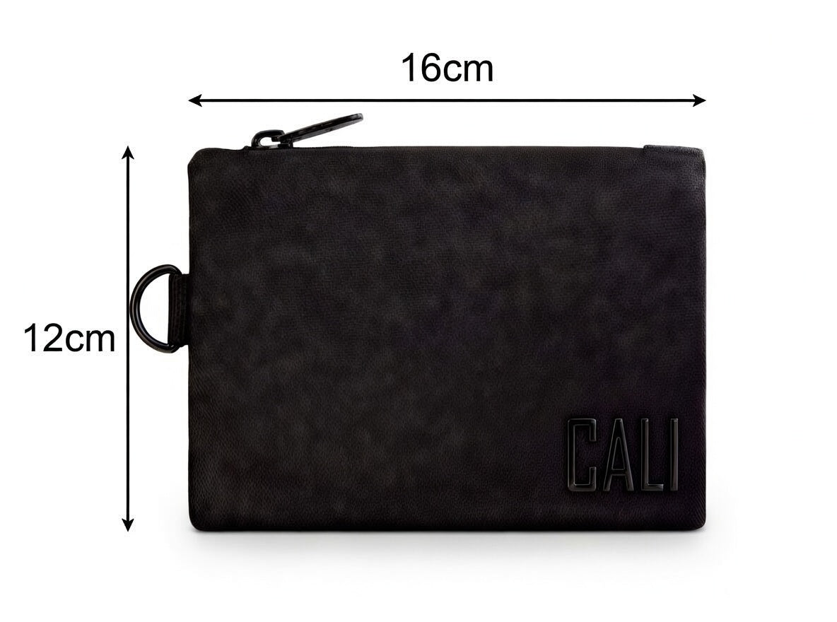 CALI Smellproof Small Travel Zip Bag, 16cm x 12cm (Black)