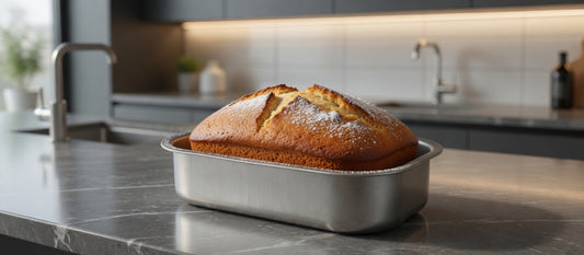 SteelPan Deep Rectangular Loaf Tin - Stainless Steel Plum Cake Tin (Non-Stick Honeycomb) Made in Italy