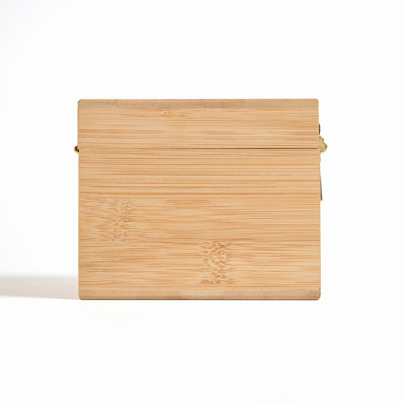 fresherpack.co.uk CALI Lockable Wooden Storage Lock Box with Hinged Lid Rolling Tray Bamboo Box (Natural)