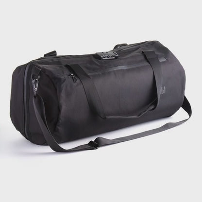 CALI Smellproof Duffle Bag, Large Travel Storage or Gym Bag, with lock, Activated Carbon Lined (Black)