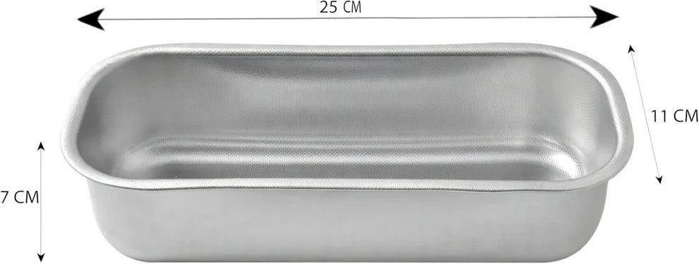SteelPan Deep Rectangular Loaf Tin - Stainless Steel Plum Cake Tin (Non-Stick Honeycomb) Made in Italy