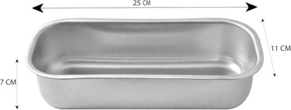 SteelPan Deep Rectangular Loaf Tin - Stainless Steel Plum Cake Tin (Non-Stick Honeycomb) Made in Italy