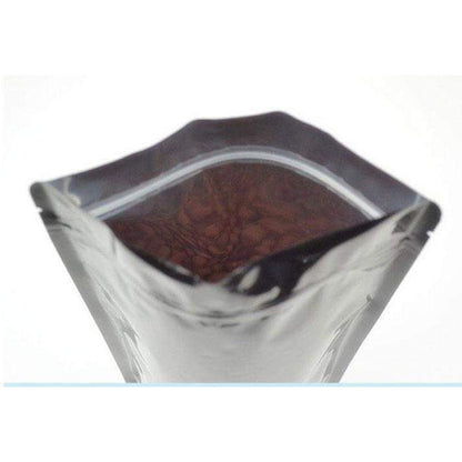 fresherpack.co.uk Fresherpack 23cm x 33cm Large Black Zip Lock Mylar Foil Standup Pouches - Holds up to 2kg