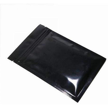 fresherpack.co.uk Fresherpack Black Mylar Foil Zip Lock Bags - 12cm x 20cm - 5 inch x 8 inch
