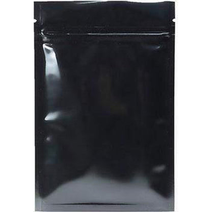 fresherpack.co.uk Fresherpack Black Mylar Foil Zip Lock Bags - 12cm x 20cm - 5 inch x 8 inch