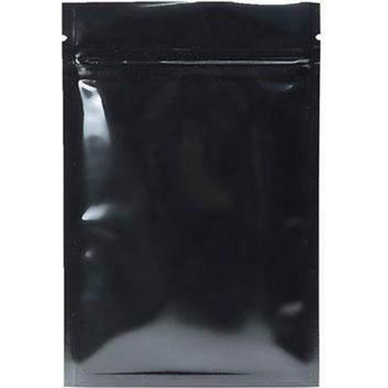 fresherpack.co.uk Fresherpack Black Mylar Foil Zip Lock Bags - 10cm x 15cm - 4 inch x 6 inch