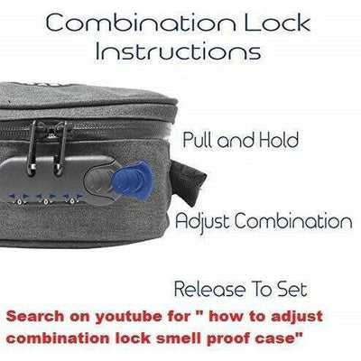 fresherpack.co.uk CALI Stash Bag Discreet Lockable Storage Smell Proof Case (Black)