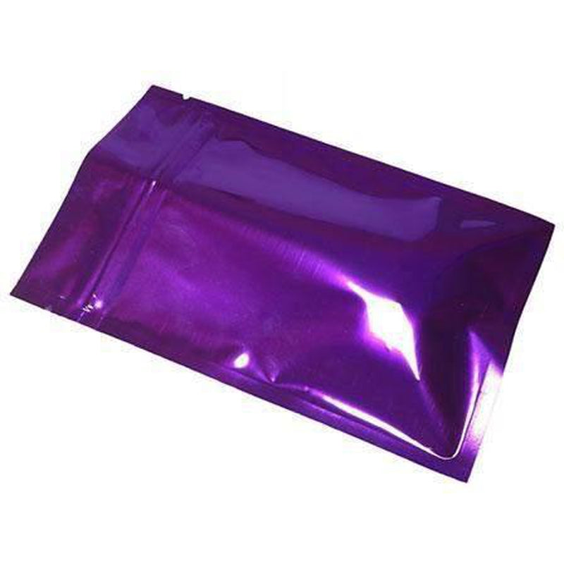 fresherpack.co.uk Fresherpack Purple Mylar Foil Zip Lock Bags - 10cm x 15cm - 4 inch x 6 inch