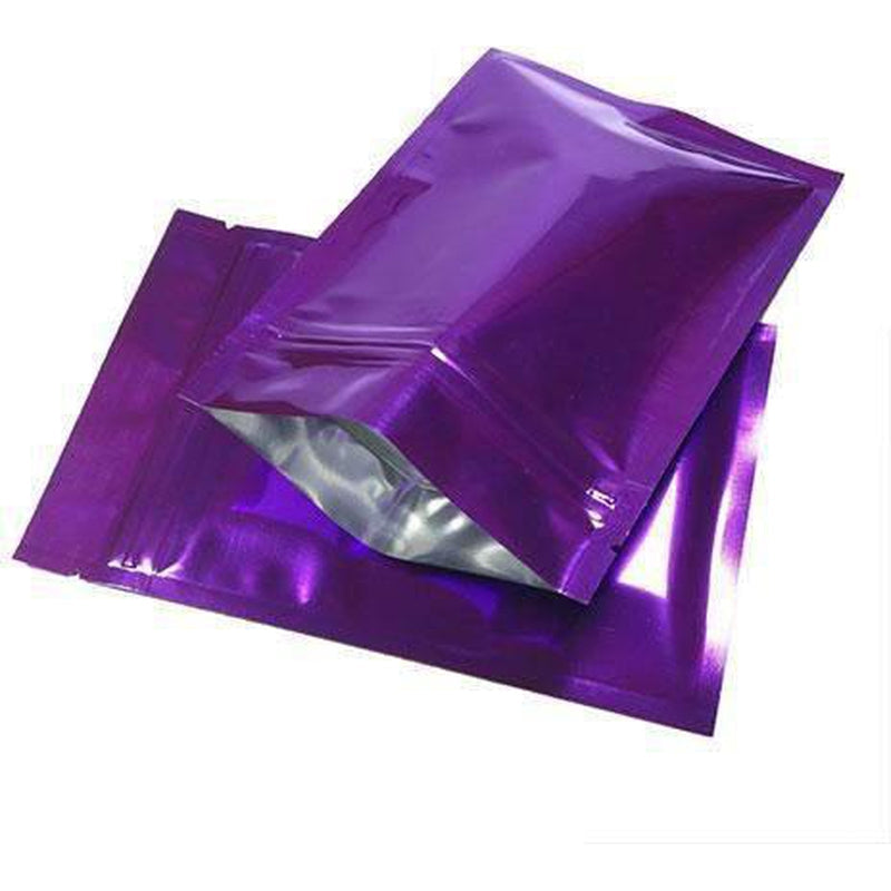 fresherpack.co.uk Fresherpack Purple Mylar Foil Zip Lock Bags - 10cm x 15cm - 4 inch x 6 inch