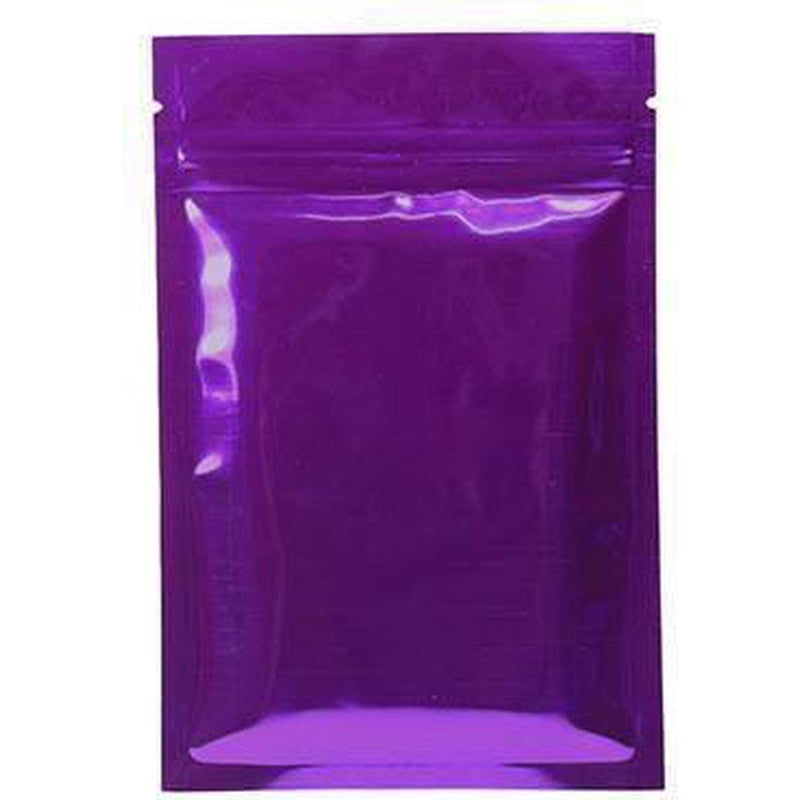 fresherpack.co.uk Fresherpack Purple Mylar Foil Zip Lock Bags - 10cm x 15cm - 4 inch x 6 inch