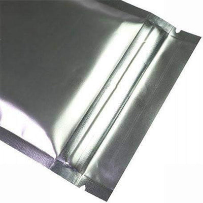 fresherpack.co.uk Fresherpack Silver Aluminium Mylar Foil Zip Lock Bags - 10cm x 15cm - 4 inch x 6 inch