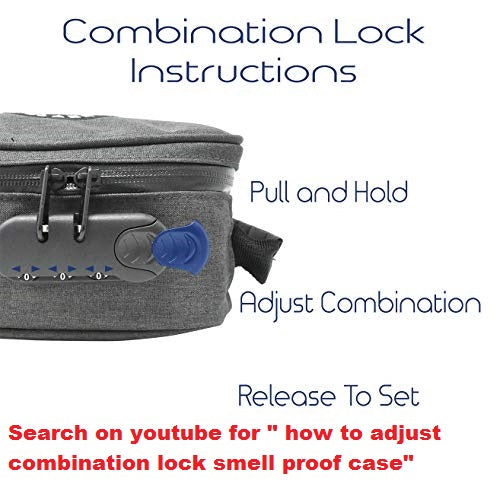 fresherpack.co.uk CALI Black Large Premium Smell Proof Case Lockable - Store Your Smoking Stash 18cm x 24cm